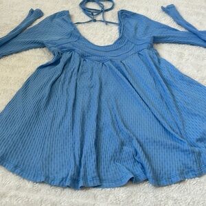 🆕 free people boat neck long sleeve cotton top in size Small